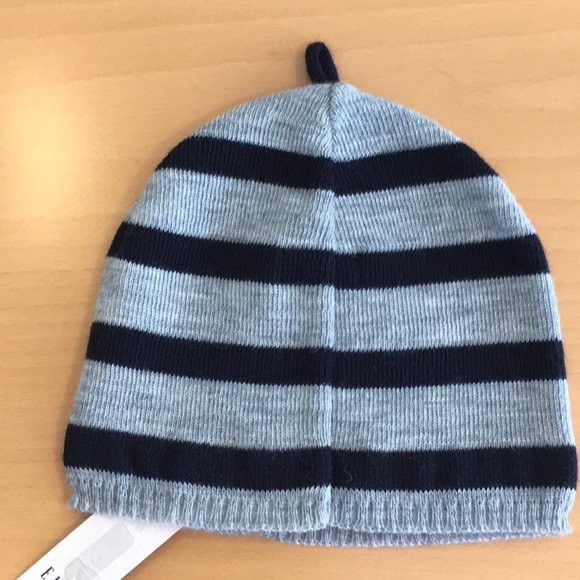 Child’s Knit Beanie Striped Fine Wool - Picture 5 of 6